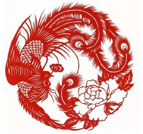 中国风红色凤凰窗花剪纸素材图片免费下载-千库网