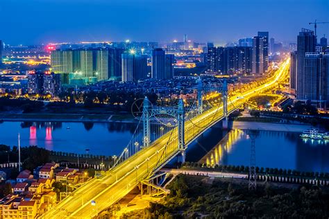 武汉城市夜景古田桥高清图片下载-正版图片500646844-摄图网
