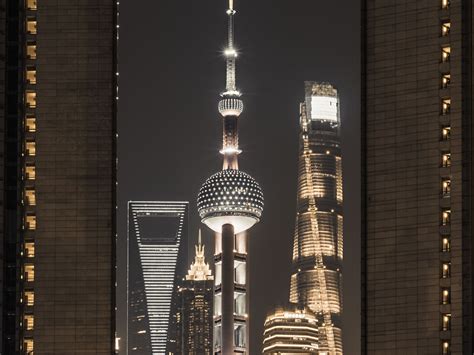 上海城市地标CBD陆家嘴三件套夜景高清摄影大图-千库网