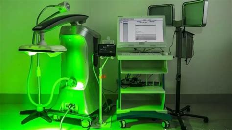 理疗师使用闪电激光器设备治疗一名高清图片下载-正版图片503526647-摄图网