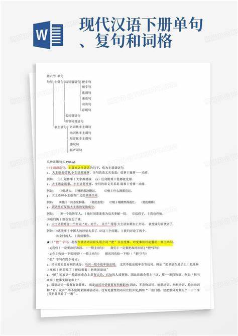 现代汉语语法特征解析