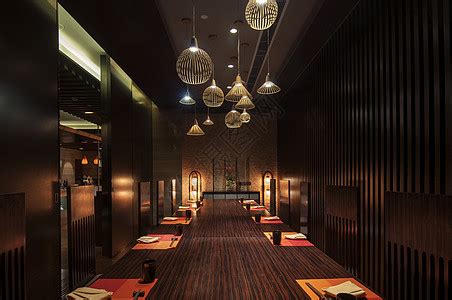 日本料理餐厅装修设计效果图_岚禾日式餐厅设计