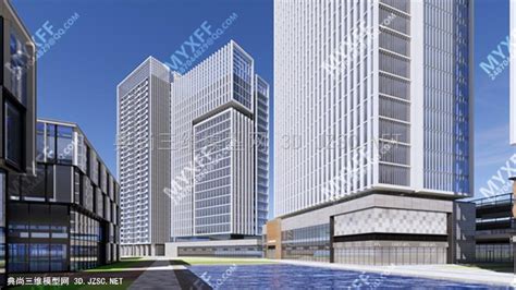 东莞某现代商业综合体建筑设计SU模型[原创] - SketchUp模型库 - 毕马汇 Nbimer