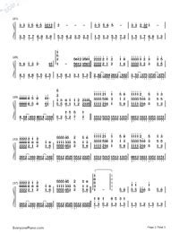 甘心情愿-郭峰-EOP教学曲双手简谱预览3-钢琴谱文件（五线谱、双手简谱、数字谱、Midi、PDF）免费下载