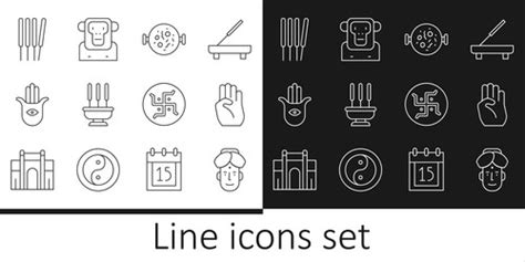 Black indian symbol hand icon isolated Royalty Free Vector