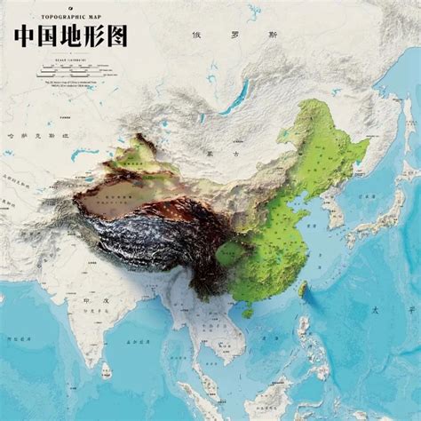 中国主要地形图图片