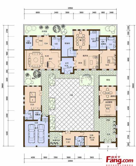 二层中式四合院10万起步设计图纸