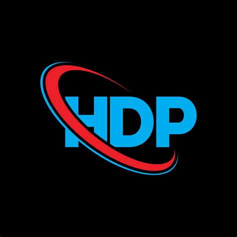 HDP logo. HDP letter. HDP letter logo design. Initials HDP logo linked with circle and uppercase ...