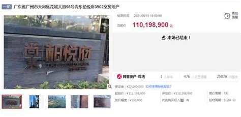 司法拍卖广州单套住宅标王：广州一户高层住宅拍出1.11亿元，折合30.5万/平方米-大河新闻
