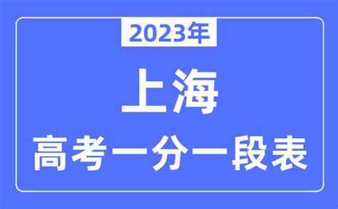 2023年上海高考一分一段表_上海高考分数位次排名查询表_学习力