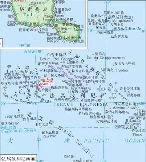 波利尼西亚地图图片