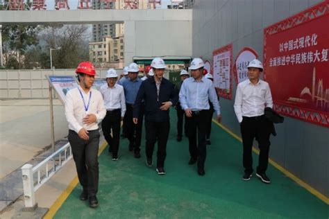 中铁建华南建设有限公司 工程管理 扬州市人民政府副市长余珽到广花城际项目二工区实地考察