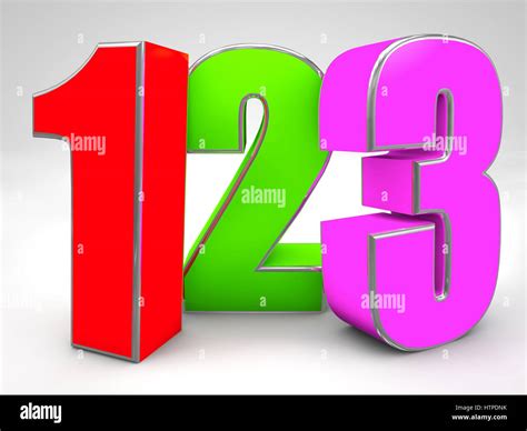 Rainbow font, 123 numeral alphabet. 490111 Vector Art at Vecteezy
