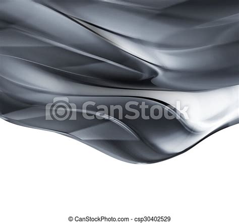 Wave of liquid metal on white background. | CanStock