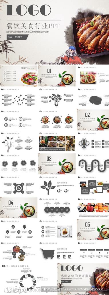 餐饮行业商业计划书总结PPT模板免费下载-包图网