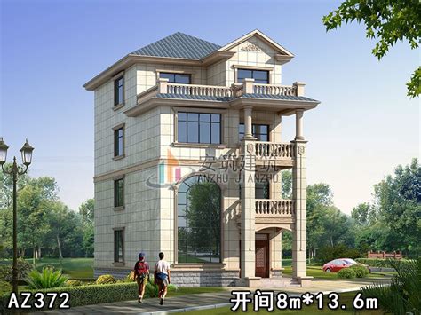 QH2020新农村自建房设计图二层小洋房楼房设计图纸经济型带阳台开间12.8 - 青禾乡墅科技