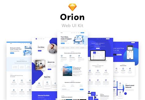 数字代理/SEO服务优化UI界面设计套件素材Orion Web UI Kit - 设计口袋
