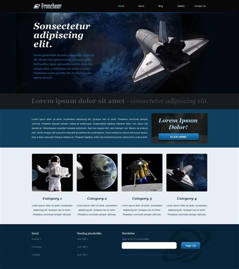 20个漂亮的太空主题网页设计 - 设计之家