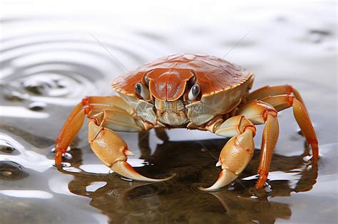 一只螃蟹在水里行走高清图片下载-正版图片600824910-摄图网