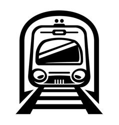 Subway train light rail car icon Royalty Free Vector Image