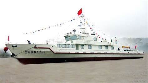 上海市最大渔政船新中国渔政31003号执法船成功首航 - 海洋财富网