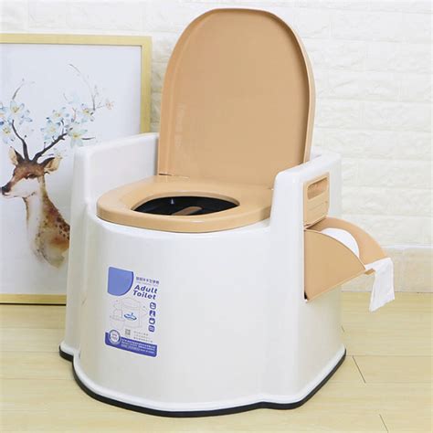 老人坐便器可移动马桶孕妇尿桶家用便携式老年室内简易升降坐便椅_虎窝淘