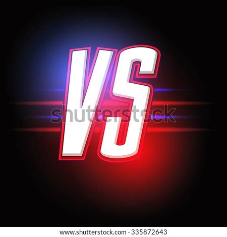 Versus logo vs letters for sports and fight competition Vector - stock ...