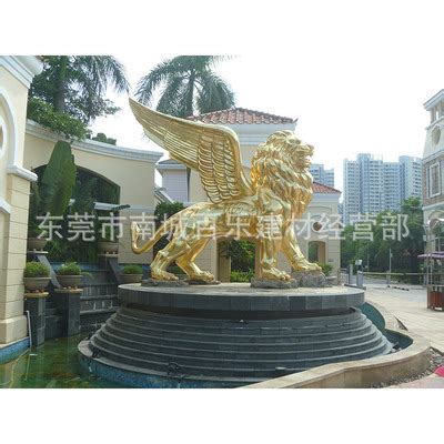 东莞玻璃钢厂销售玻璃钢雕塑系列 Y126B 金箔雄狮左 玻璃钢加工 ...