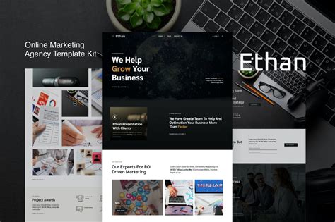 Ethan – 网络营销机构Elementor模板工具包 - 云典网