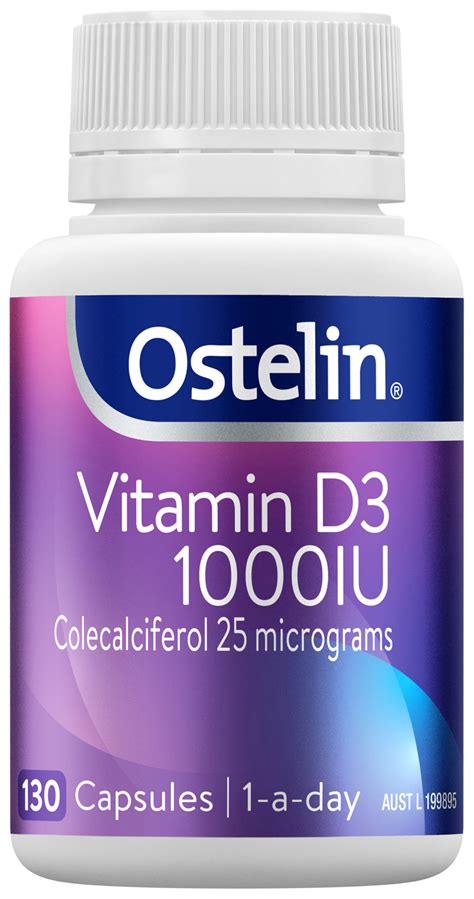 Ostelin Vitamin D3 1000IU 250 Capsules Maintain Muscle & Bone Strength ...