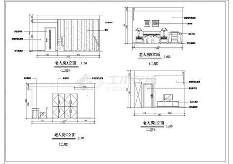 上海徐汇区某别墅区3层别墅样板间装修设计CAD图纸_居住建筑_土木在线