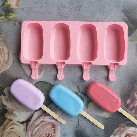 4连椭圆大雪糕冰淇淋棒冰制冰DIY食品级硅胶冰棍奶酪雪糕模具-阿里巴巴