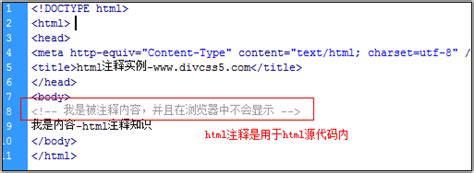 html注释与CSS注释有什么区别 - DIVCSS5