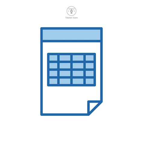 spreadsheet icon symbol template for graphic and web design collection ...
