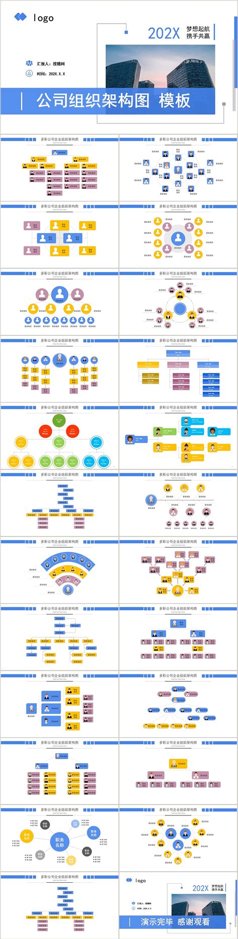 清晰时尚公司企业部门团队组织分配架构图PPT模板|平面|PPT/Keynote|豚设计 - 原创作品 - 站酷 (ZCOOL)