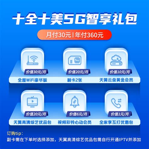 5G畅享无忧大流量融合套餐（后付费）-上海电信网上营业厅