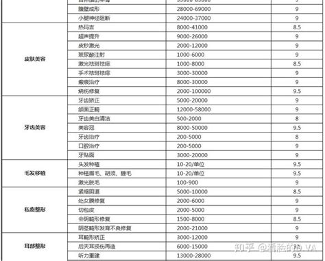 北京八大处整形项目价格表（2020年最新版） - 知乎