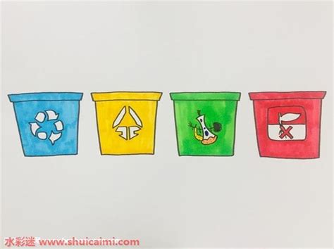环卫大型垃圾箱简笔画(垃圾箱的画法简笔画) | 抖兔教育