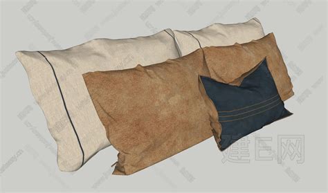 新中式花纹抱枕枕头组合3D模型下载_ID10053627_3dmax免费模型-欧模网