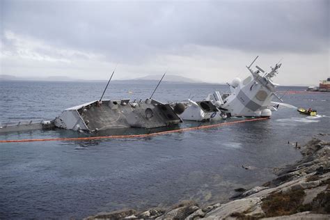 挪威最强战舰几乎全部沉没 救援打捞还没开始 - 海洋财富网