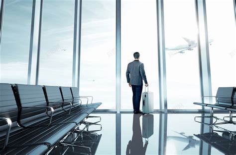 现代简约飞机场候机商务人士背景图片免费下载-素材7xNjePPaa-新图网