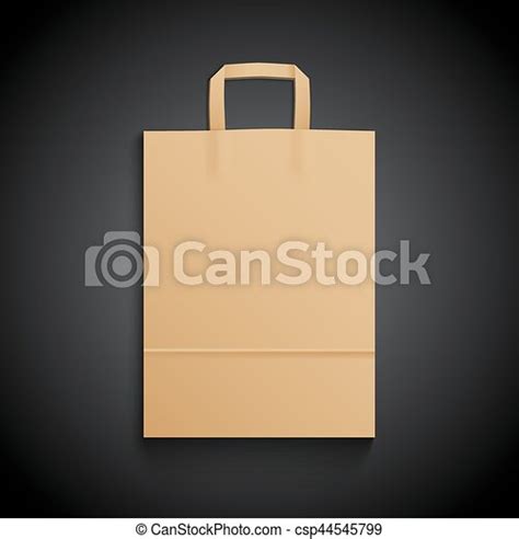 Brown paper bag mockup for branding. | CanStock