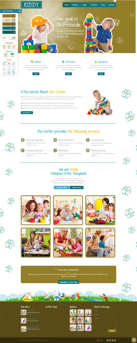 超级漂亮的幼儿园早教机构html模板_样式多变的儿童网站模板 - Kiddy