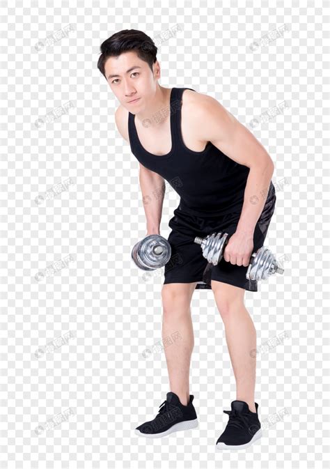 运动健身男性人像哑铃元素素材下载-正版素材400893805-摄图网