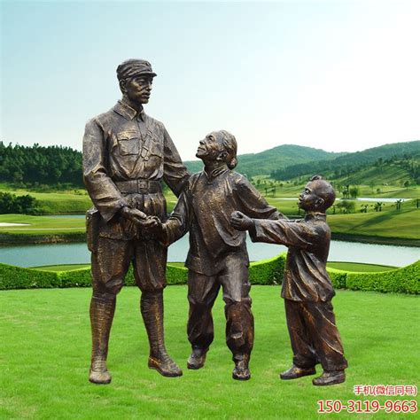 铜雕红军人物雕塑-铜雕人物-曲阳县艺谷园林雕塑有限公司
