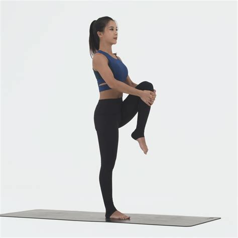 瑜伽动作之单腿平衡高清图片下载_红动网