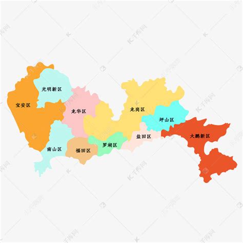 深圳旅游地图素材图片免费下载-千库网