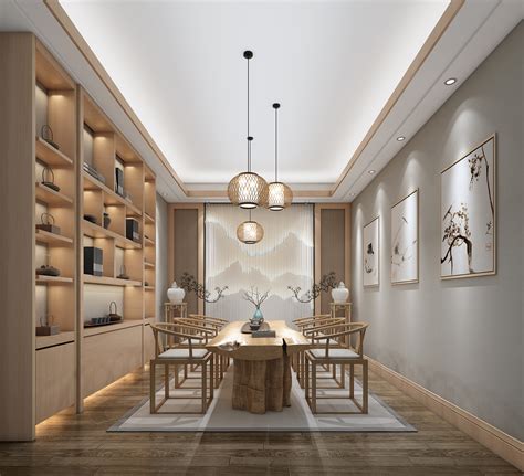 新中式客茶厅|空间|室内设计|丶八佾 - 原创作品 - 站酷 (ZCOOL)