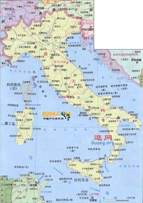 意大利的大区和省,意大利大区排名,意大利大区划分图_大山谷图库
