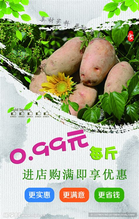 手绘土豆蔬菜宣传海报图片下载_红动中国